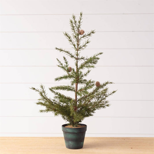 Real Touch Potted Christmas Fir Pine Tree