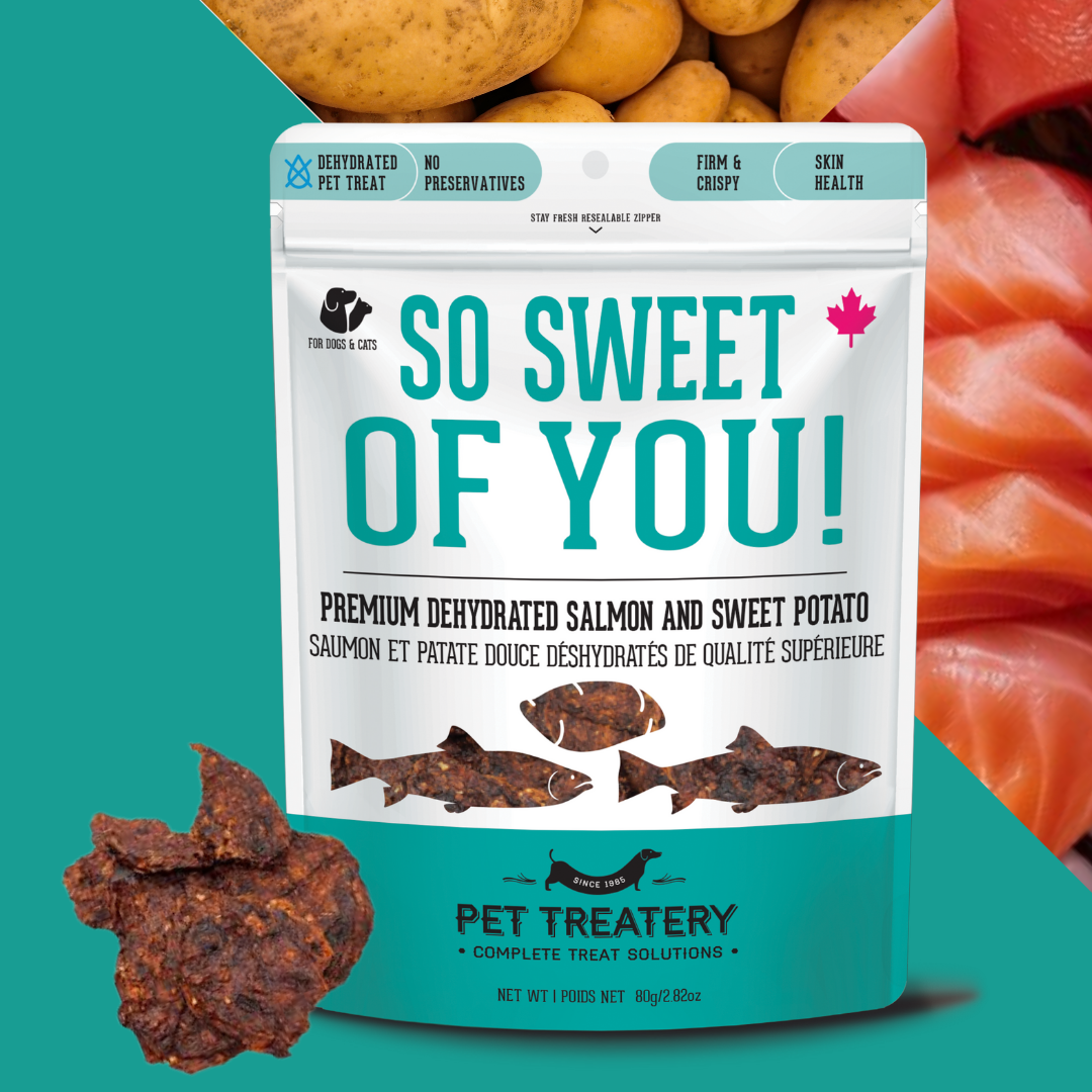Salmon & Sweet Potato Dehydrated Pet Treats: Omega-3