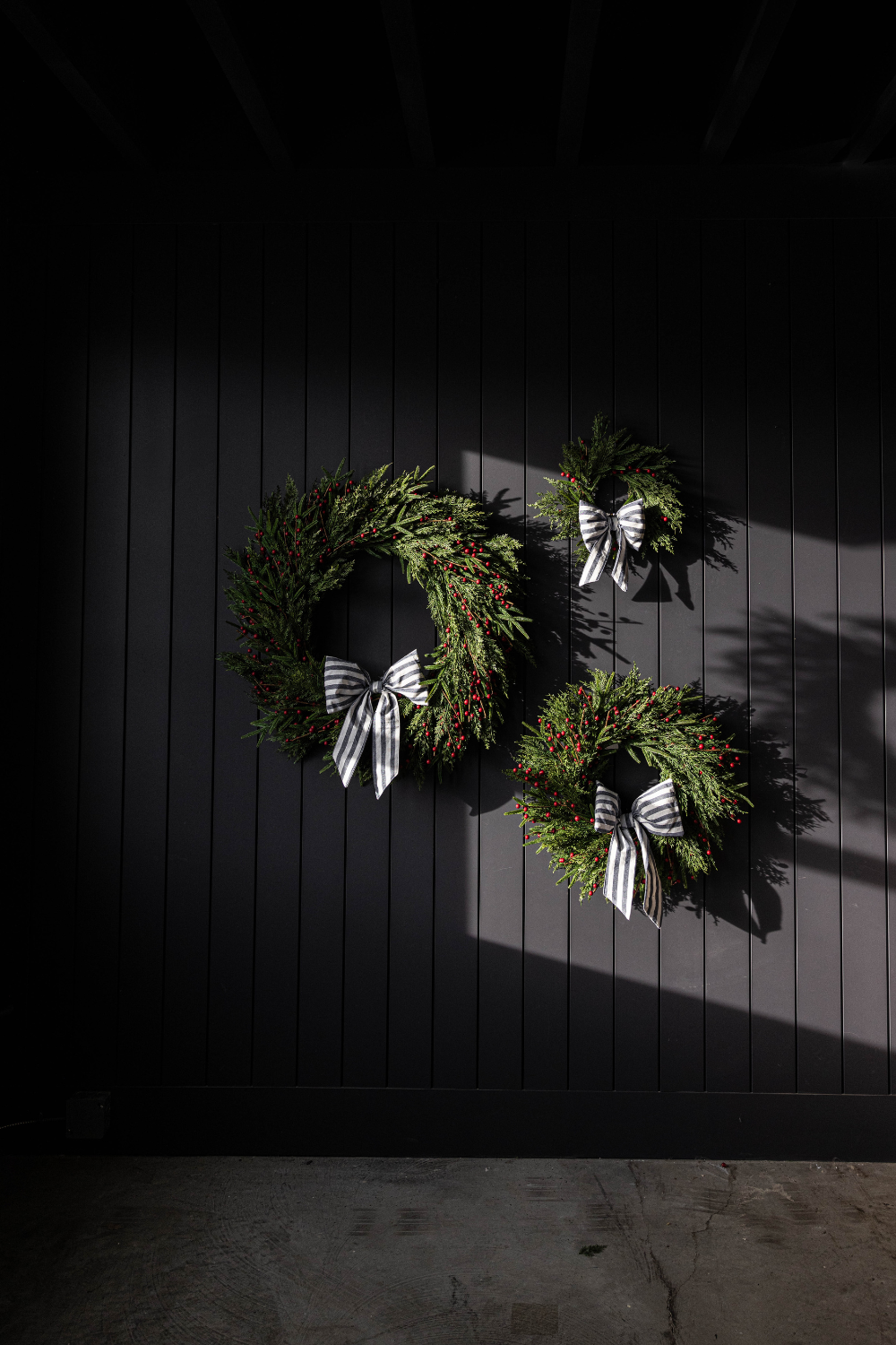 Red Plum Berry Norfolk Cypress Real Touch Wreath - 34"
