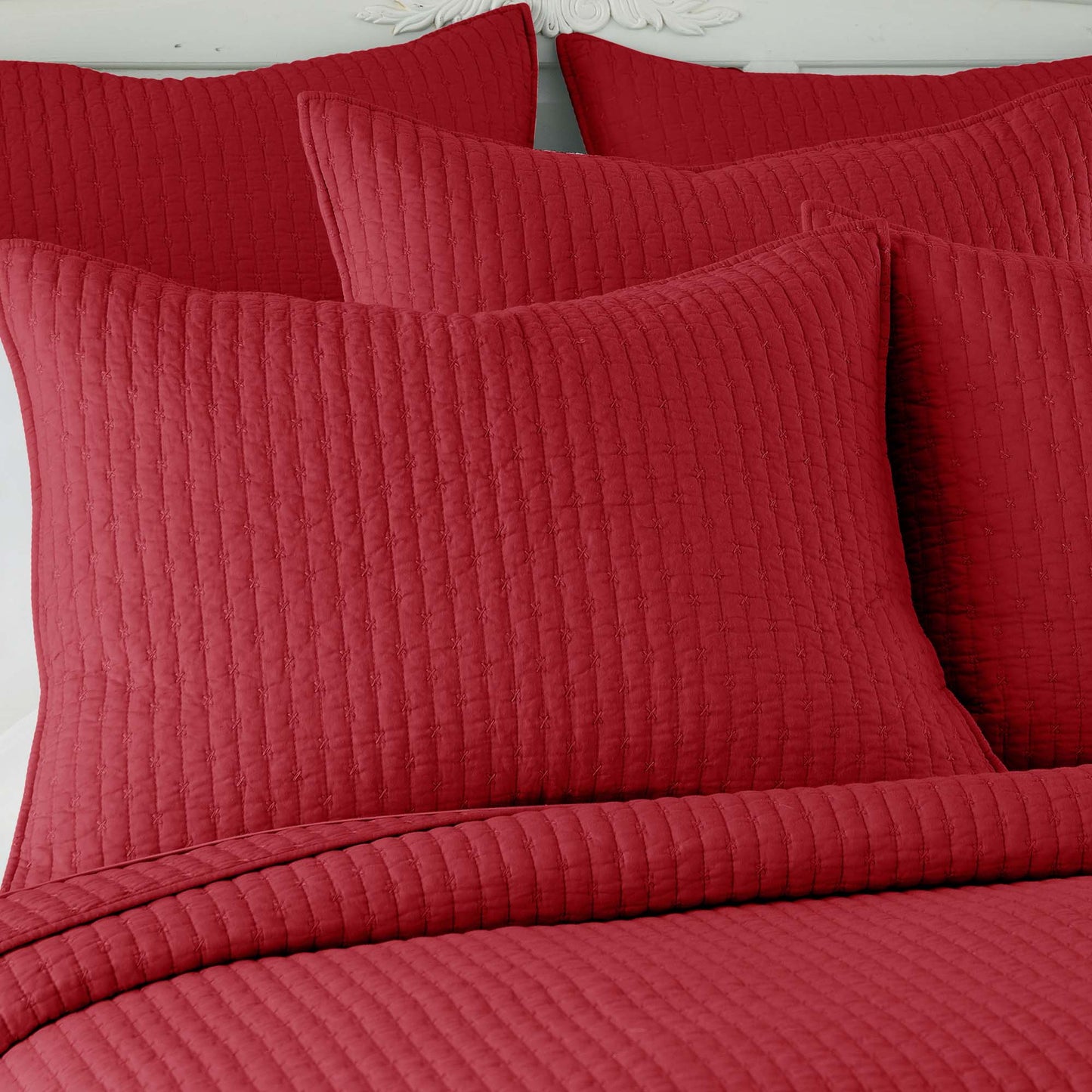 Cross Stitch Quilt Set: Taupe