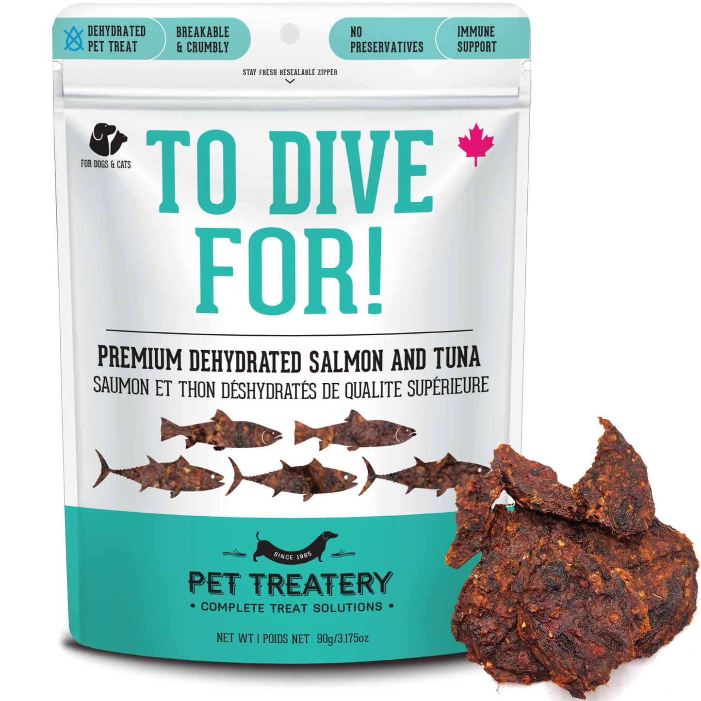 Salmon & Tuna Dehydrated Pet Treats: Omega-3 & High-Protein