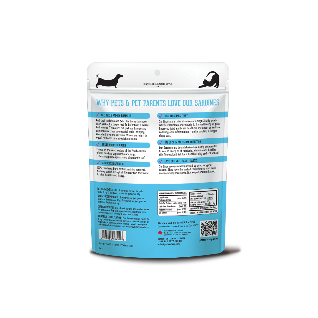 Sardines Dehydrated Pet Treats: High-Protein & Natural 90g