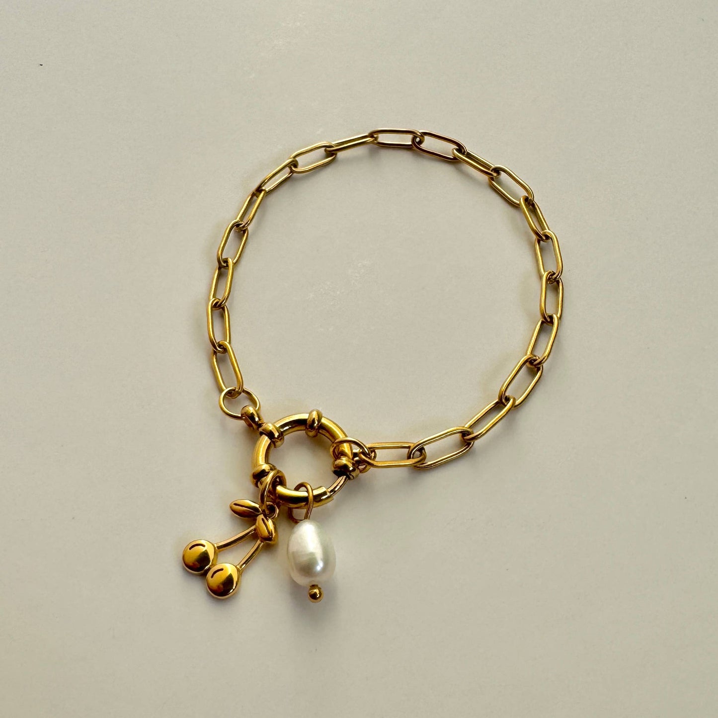 Cherry and Pearl Bracelet