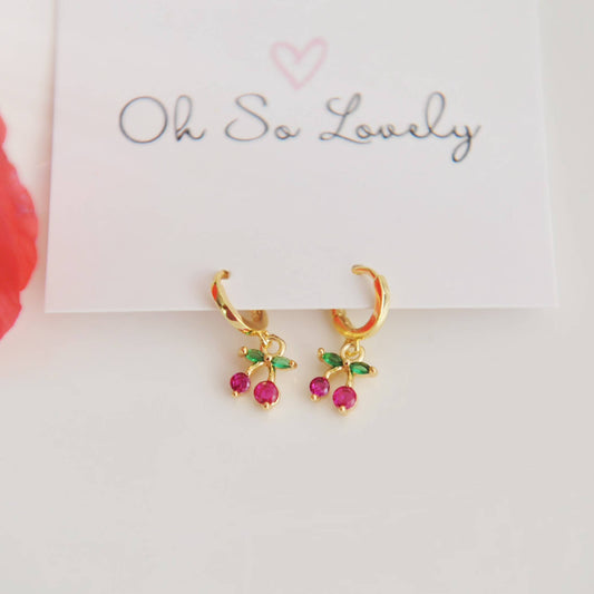 Annie Cherry Huggie hoop earrings