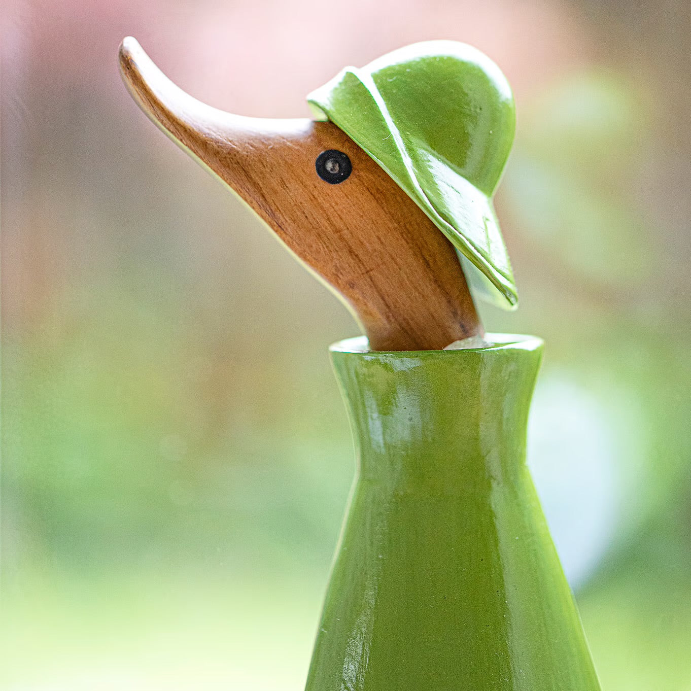 Carved Hand Painted Adorable Rain Coat Ducks