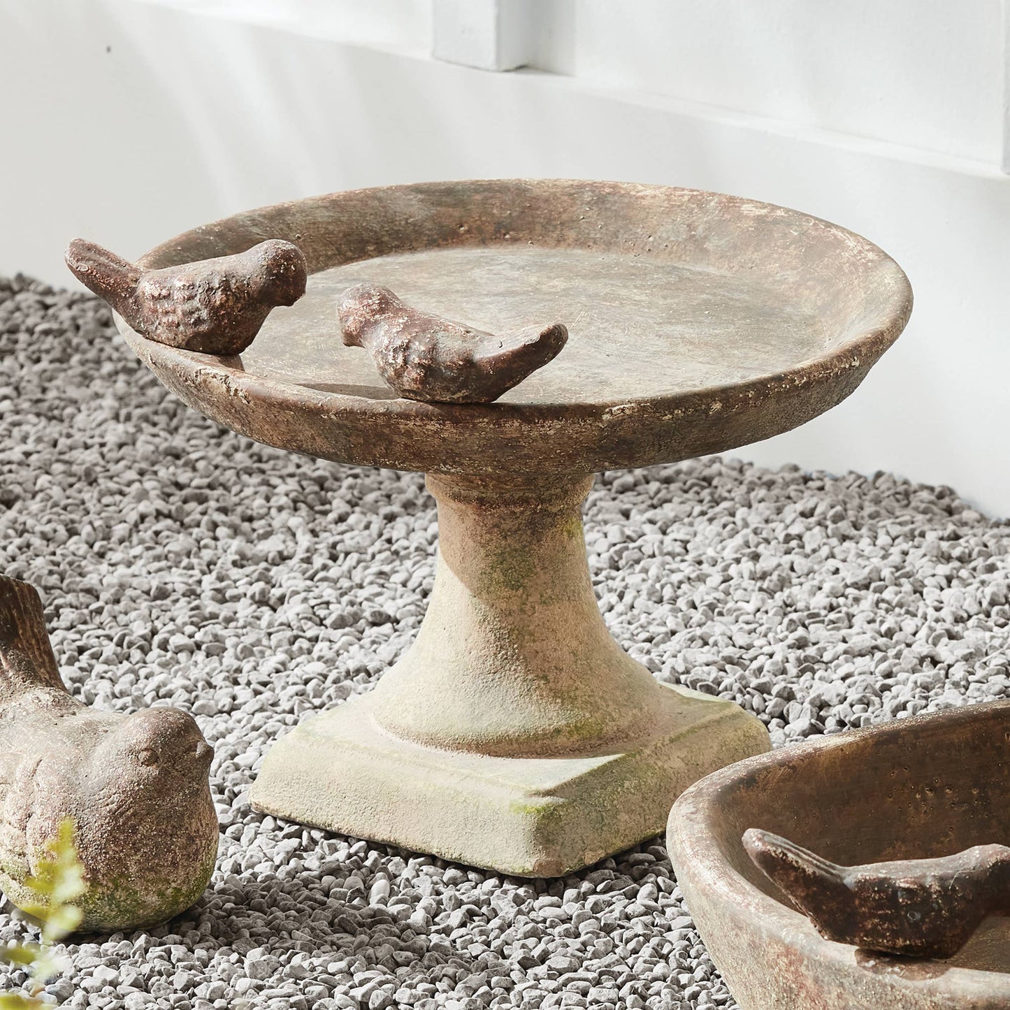 Weathered Garden Bird Bath