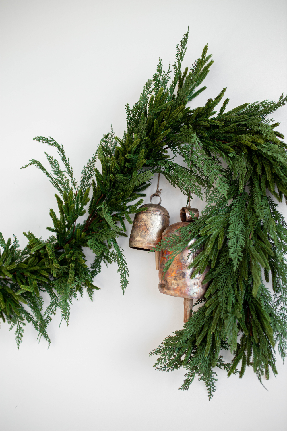 Luxe Norfolk & Cypress Mix Real Touch Faux Christmas Garland 9ft