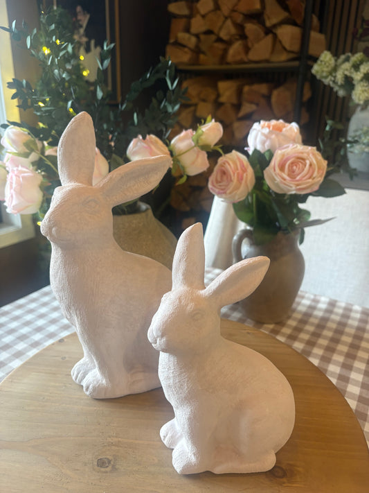 Ceramic Textured Sitting Bunnies