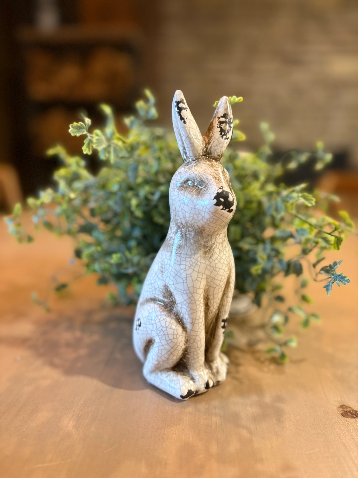 Rustic Ceramic Sitting Bunny
