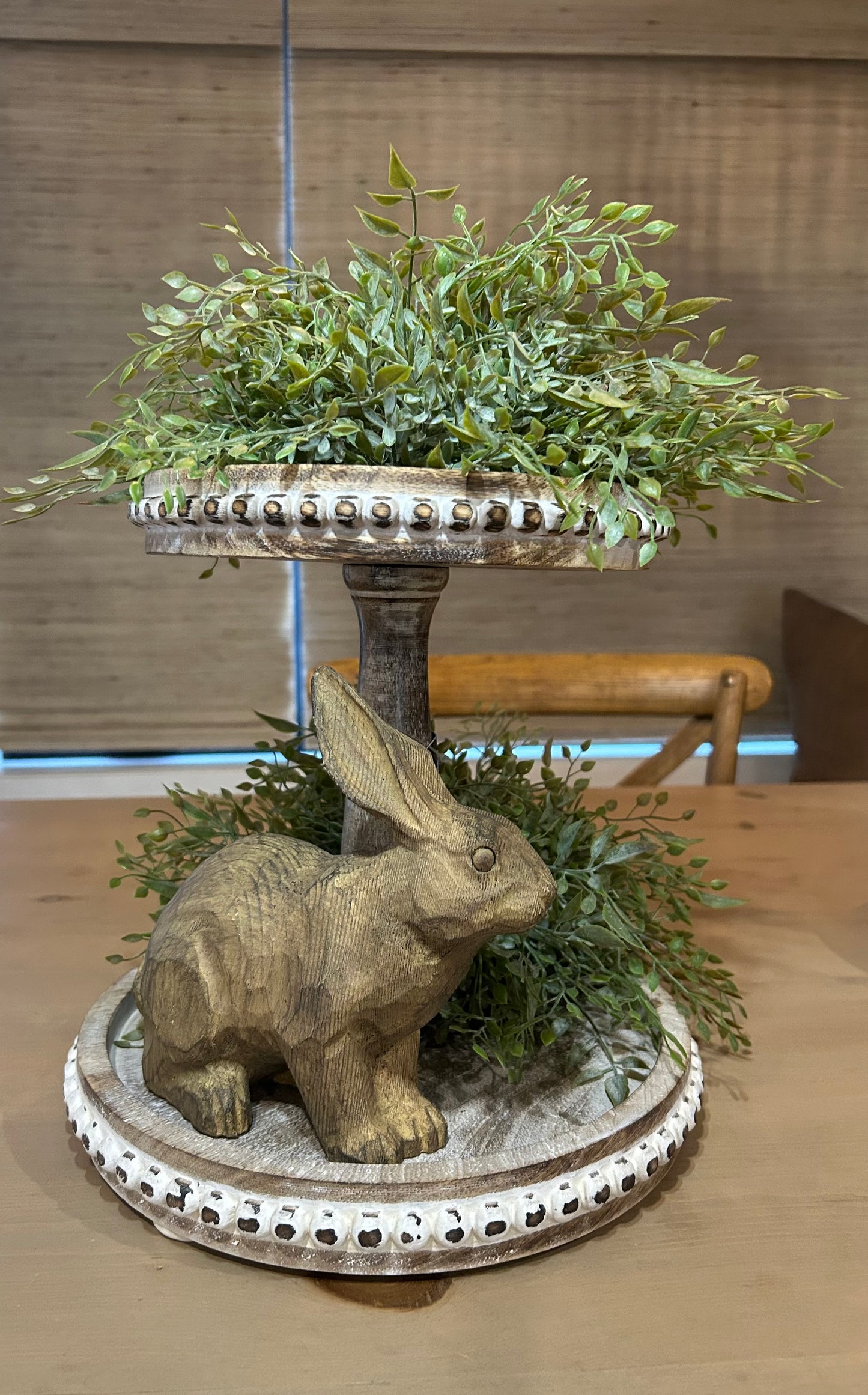 11” Rustic Two Tiered Wood Riser