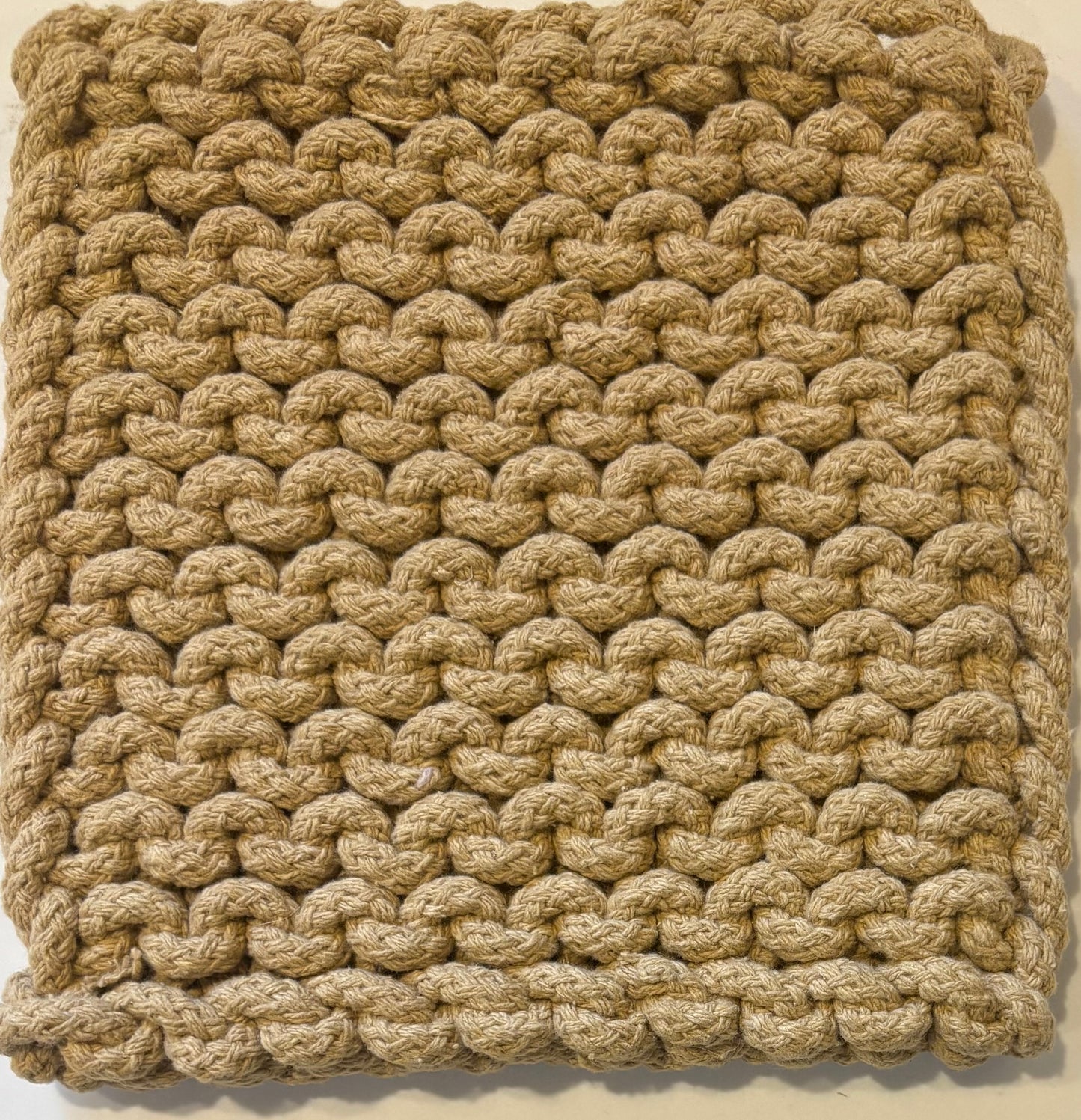 8" Square Cotton Crocheted Pot Holder, 4 Colors