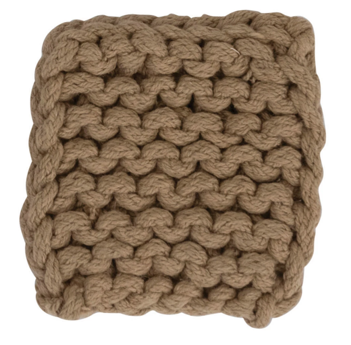 4" Square Cotton Crocheted Coasters, 4 Colors - Set of 4