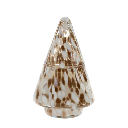 Confetti Glass Tree Candle L - Amber Spruce
