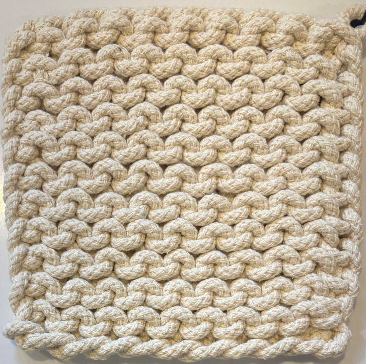 8" Square Cotton Crocheted Pot Holder, 4 Colors
