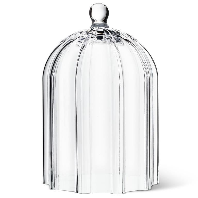 Heavy Ribbed Glass Cloche
