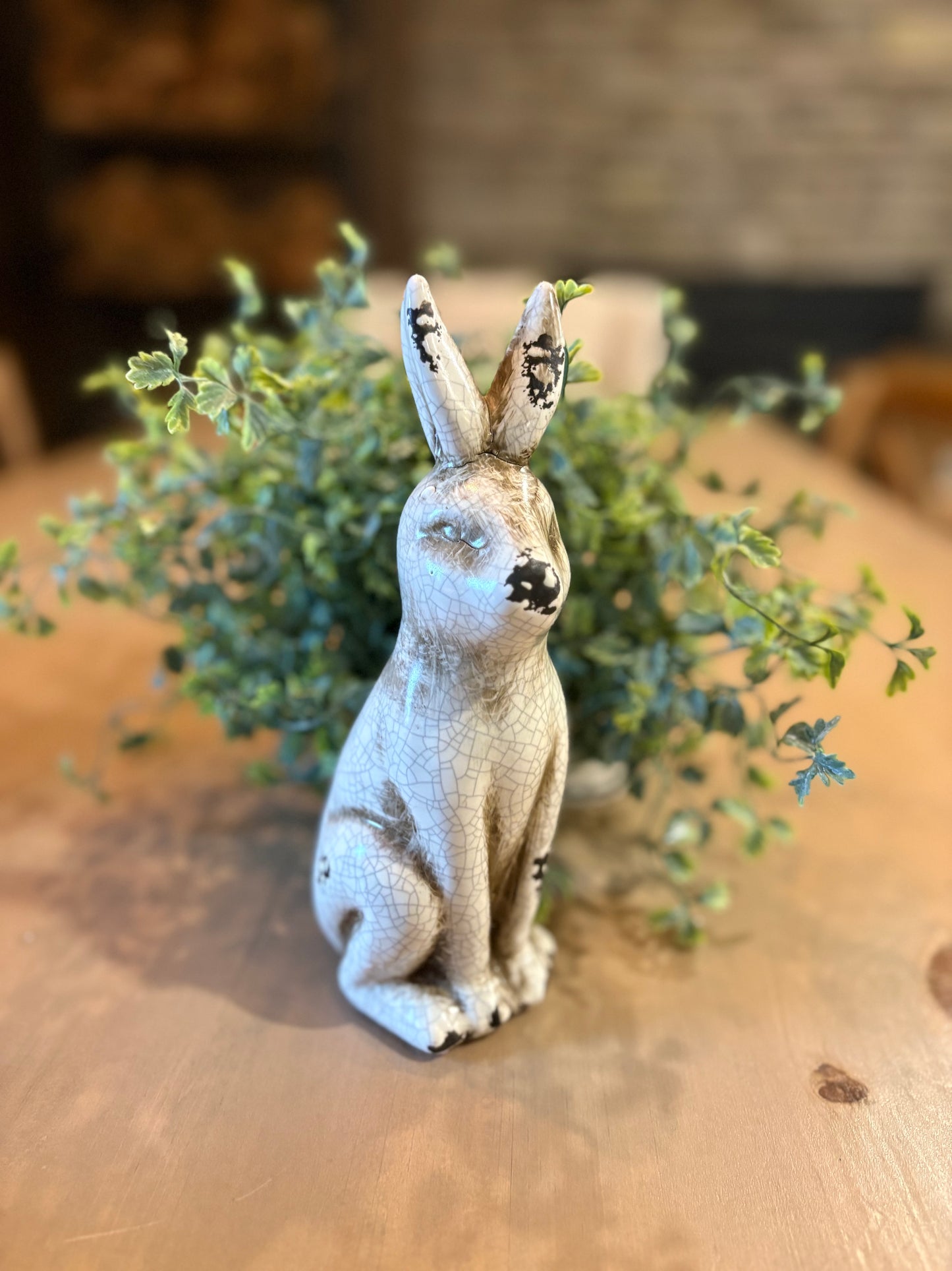 Rustic Ceramic Sitting Bunny