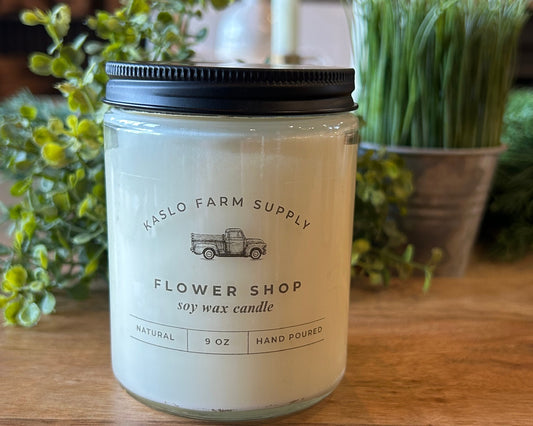 Flower Shop Scented 100% Soy Wax Candle 9oz