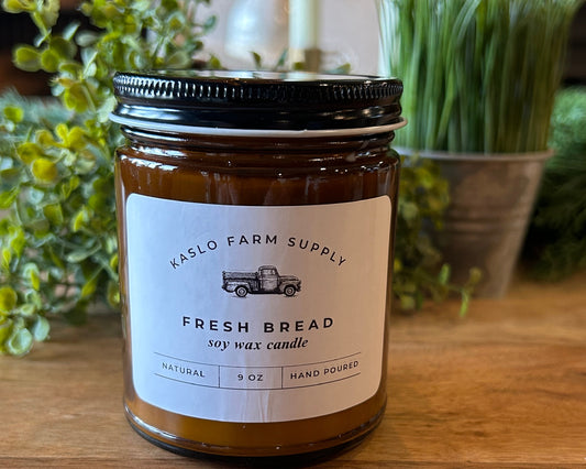 Fresh Bread Scented 100% Soy Wax Candle 9oz