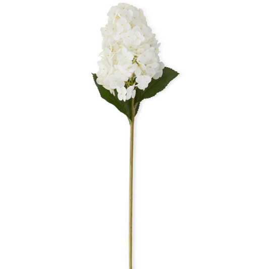 Real Touch Cone Hydrangea Stem - White