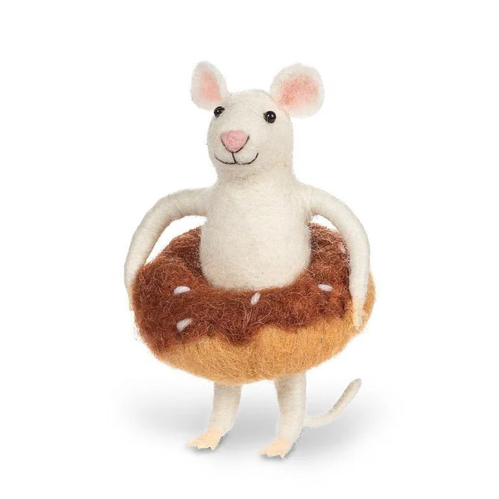 Adorable Donut Felted Mouse