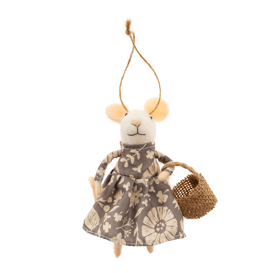 Mouse Holiday Ornament - Josephine