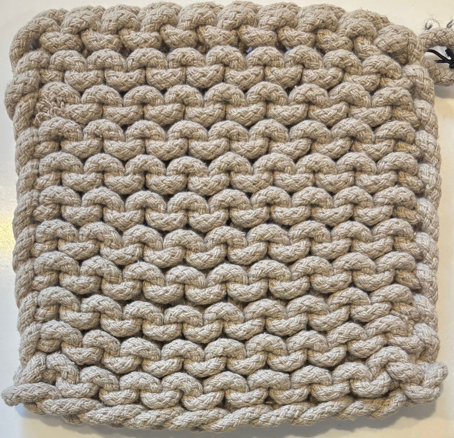 8" Square Cotton Crocheted Pot Holder, 4 Colors