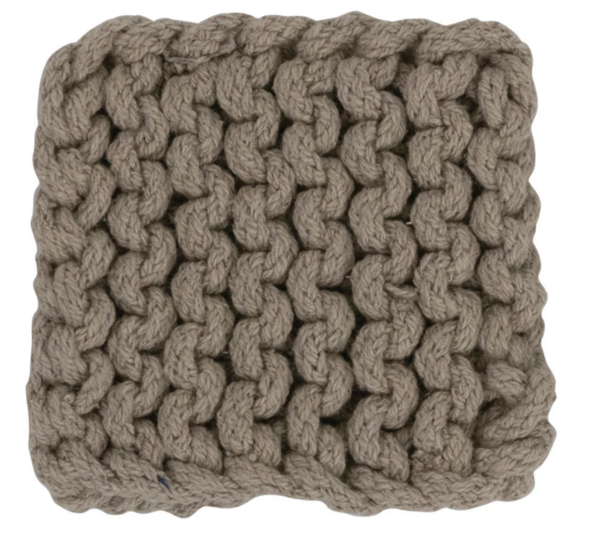 4" Square Cotton Crocheted Coasters, 4 Colors - Set of 4