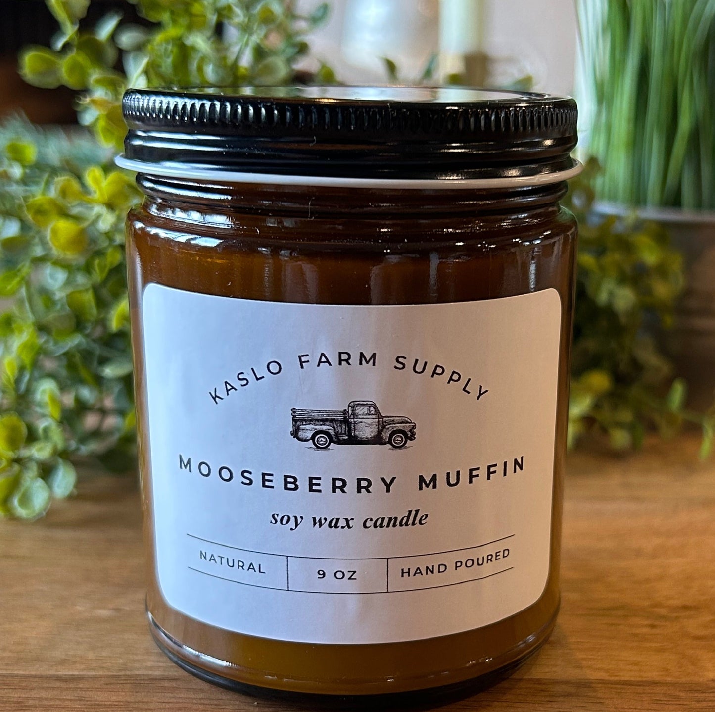 Mooseberry Muffin Scented 100% Soy Wax Candle 9oz