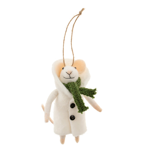 Mouse Holiday Ornament - Overcoat Odette