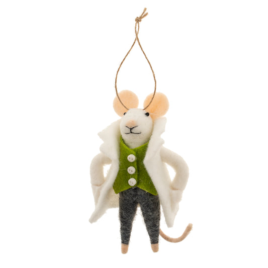 Mouse Holiday Ornament - Peacoat Parker