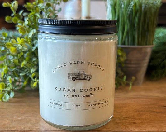 Sugar Cookie Scented 100% Soy Wax Candle 9oz