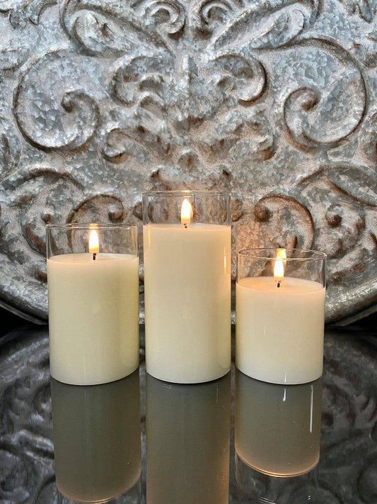 Ivory TRIO Flameless Candle Set