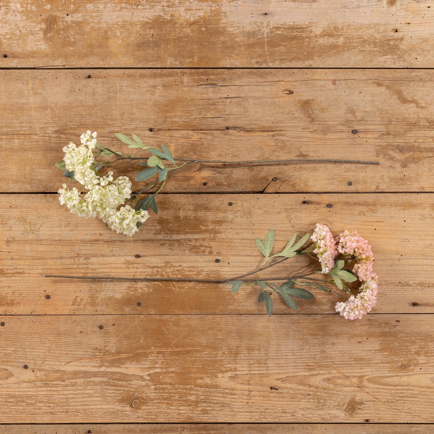 25" White Hydrangea Spray