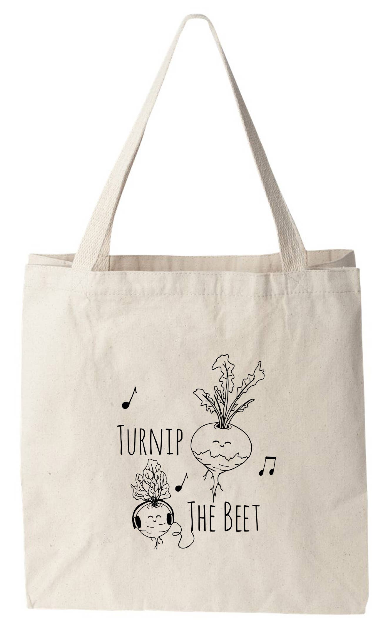 Turnip The Beet - Cute Canvas Tote Bags - Veggies, Pun