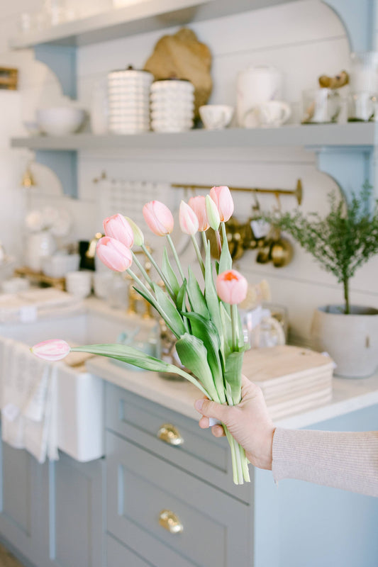 Bunch of 5 Pink Tulips