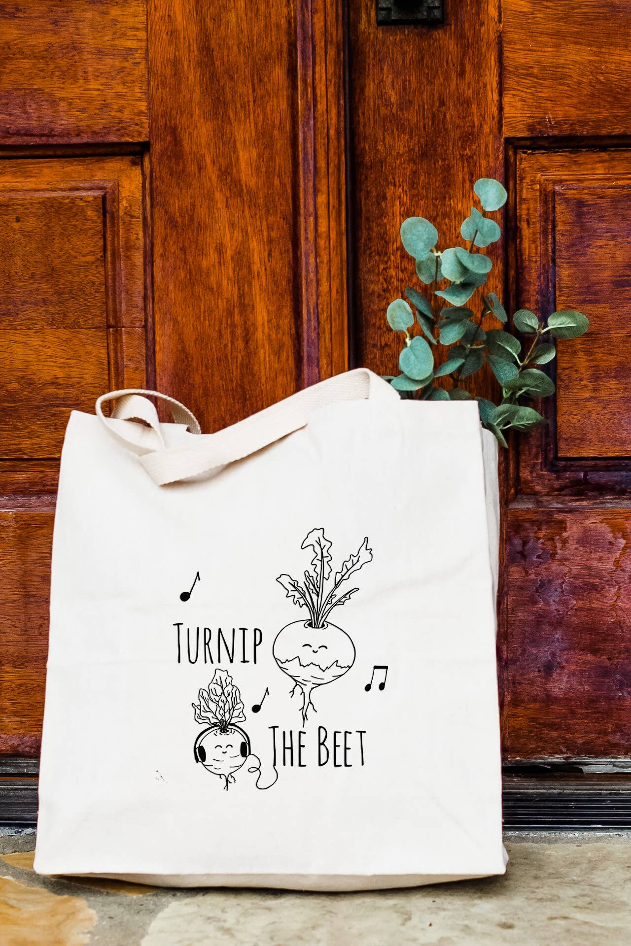 Turnip The Beet - Cute Canvas Tote Bags - Veggies, Pun