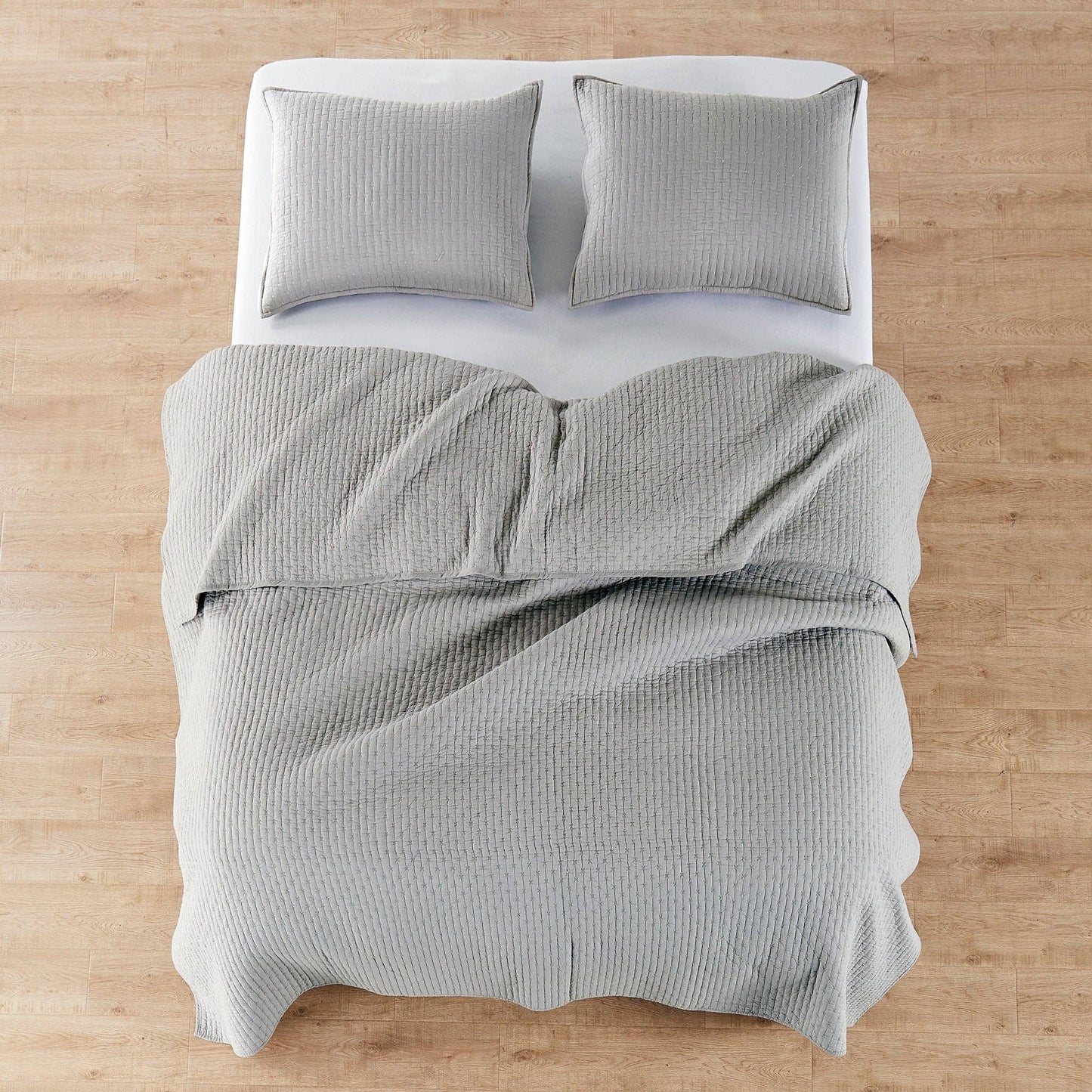 Cross Stitch Quilt Set: Taupe