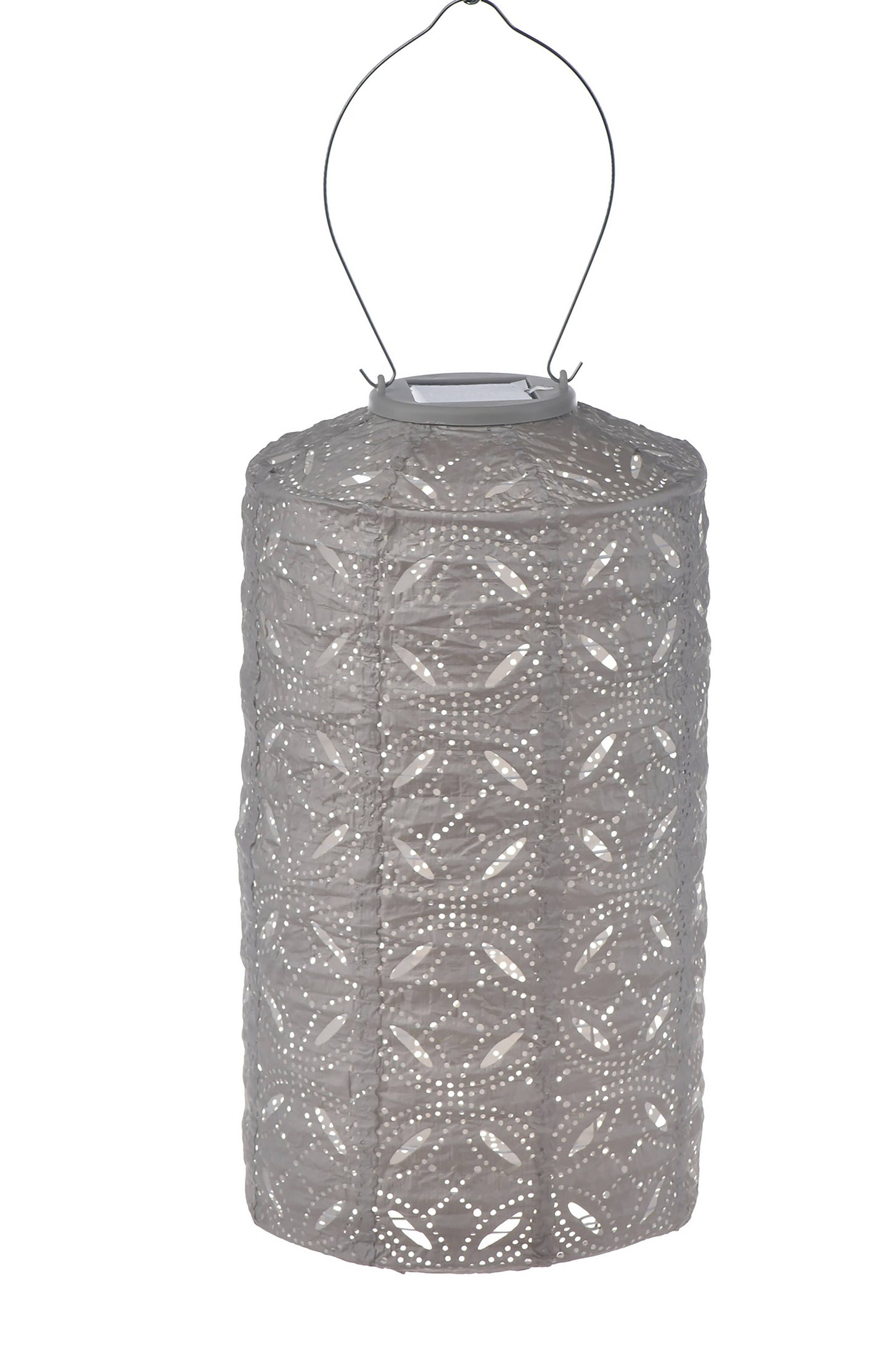 Cylinder Mandela Lantern, Light Taupe