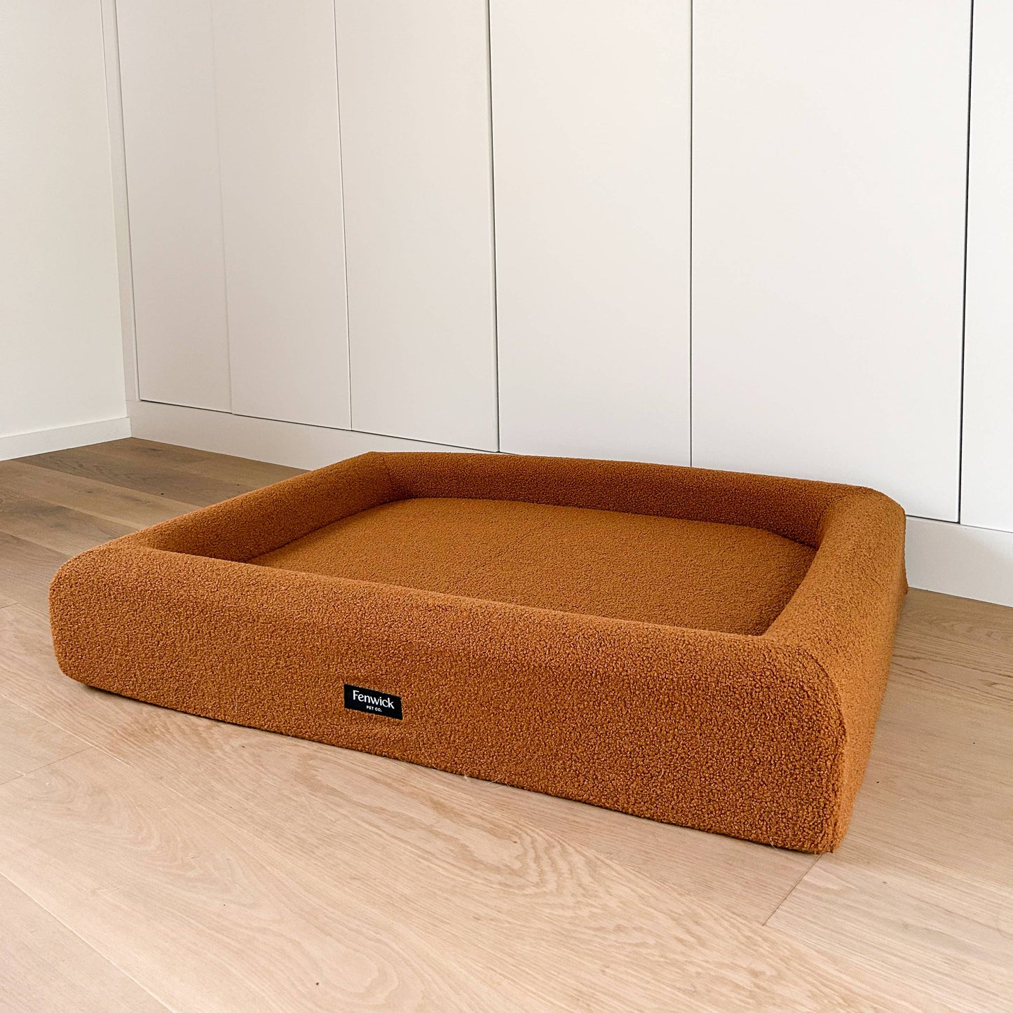 Teddy Dog Bed: Brown / S/M