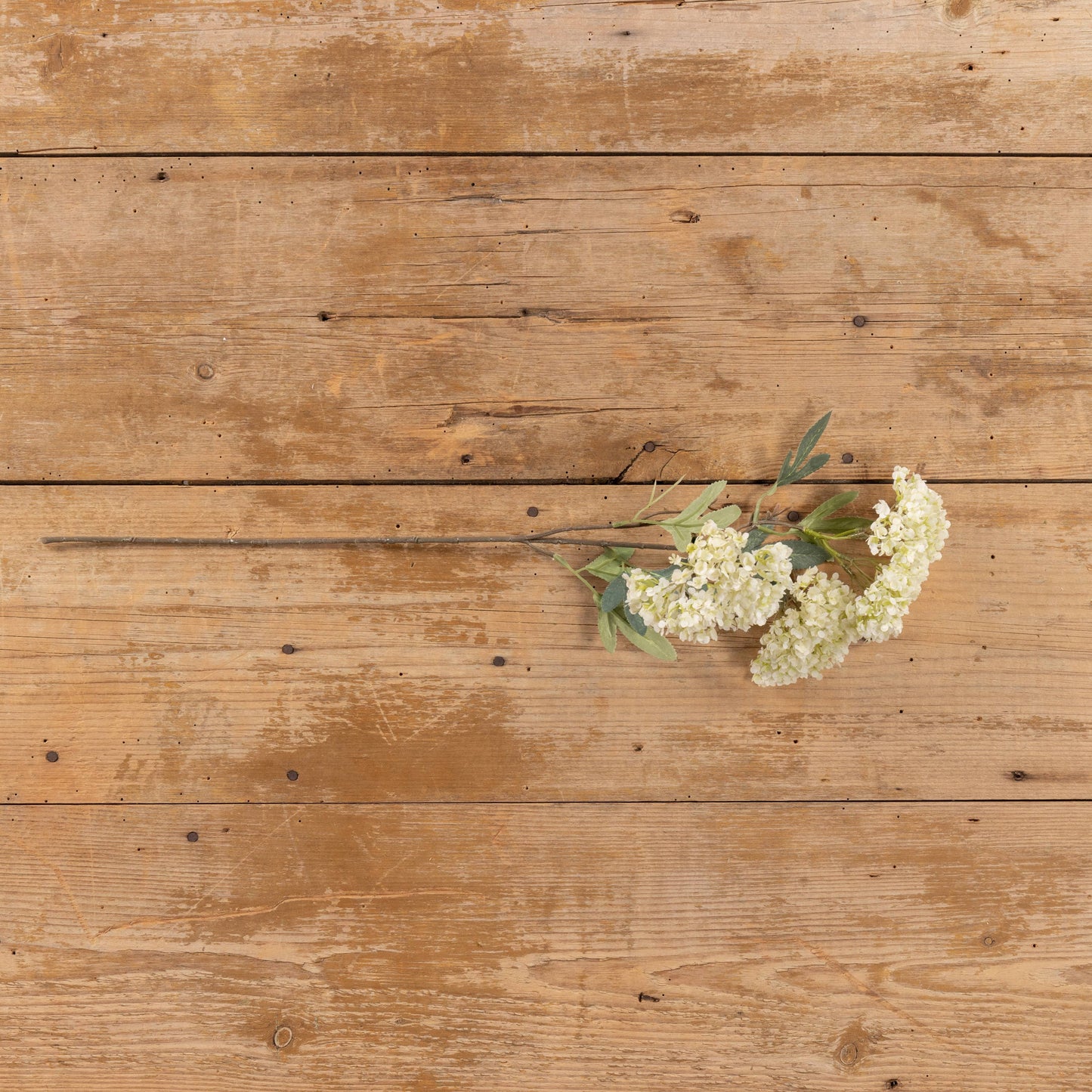 25" White Hydrangea Spray