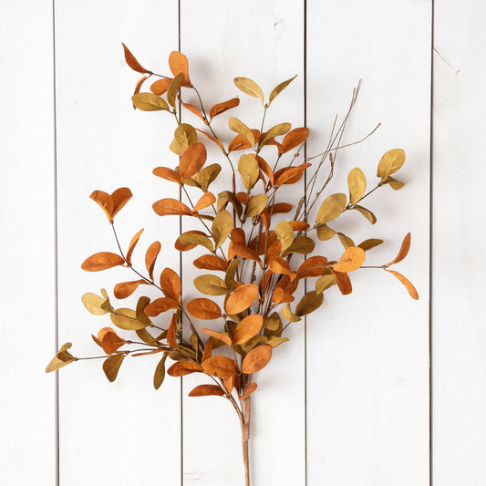 Branch - Rust And Tan Fall Leaves With Twigs