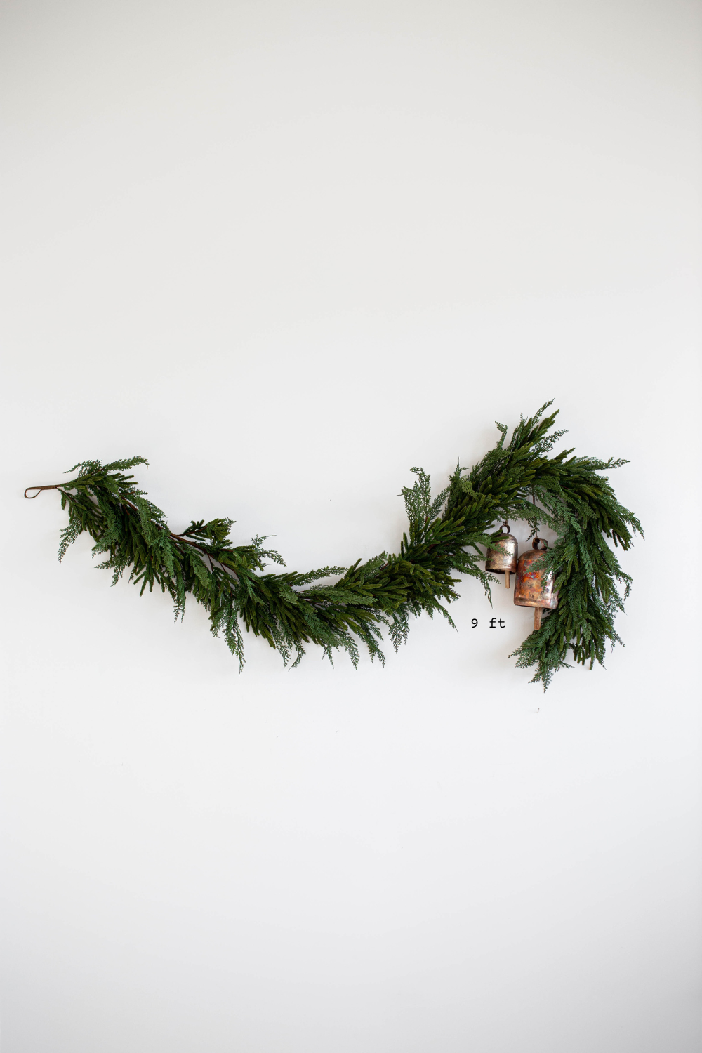 Luxe Norfolk & Cypress Mix Real Touch Faux Christmas Garland 9ft