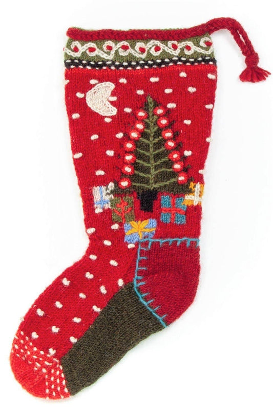 Presents  - wool knit Christmas Stocking