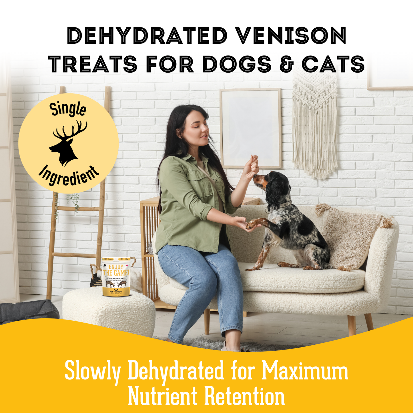 Venison Dehydrated Pet Treat for dogs 80g