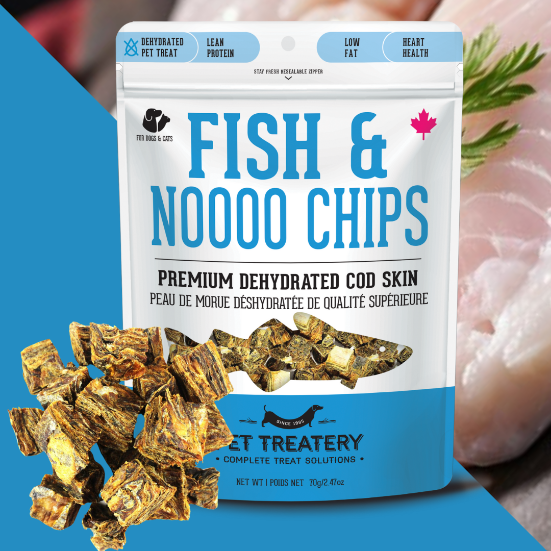 Cod Skin Dehydrated Pet Treats: High-Protein & Low-Calorie