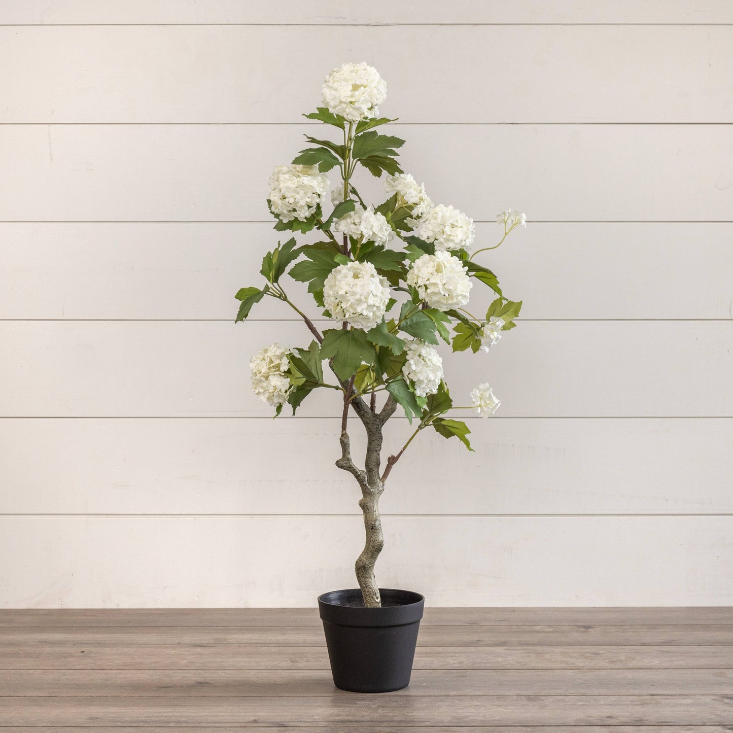 34.5" White Hydrangea Tree
